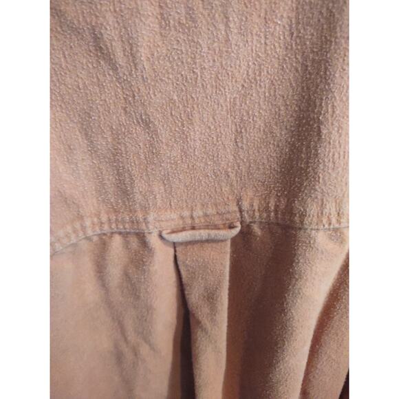 Chamois Flannel Shirt Mens 2XLT Tall Burnt Orange Rust Fall Long Sleeve Button - Picture 4 of 4